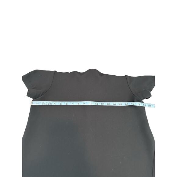 MM Lafleur Black Eliza Short Sleeve Career Office Relaxed Dress Size Medium - Picture 7 of 10